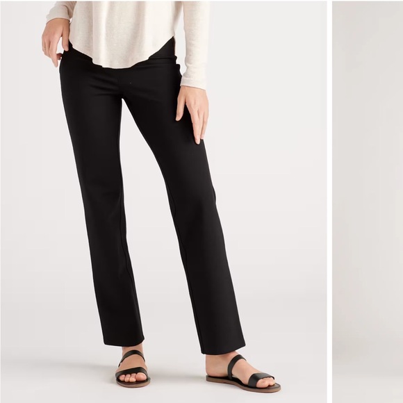 Quince Midnight Black Dress Pants Straight Fit - Picture 1 of 5